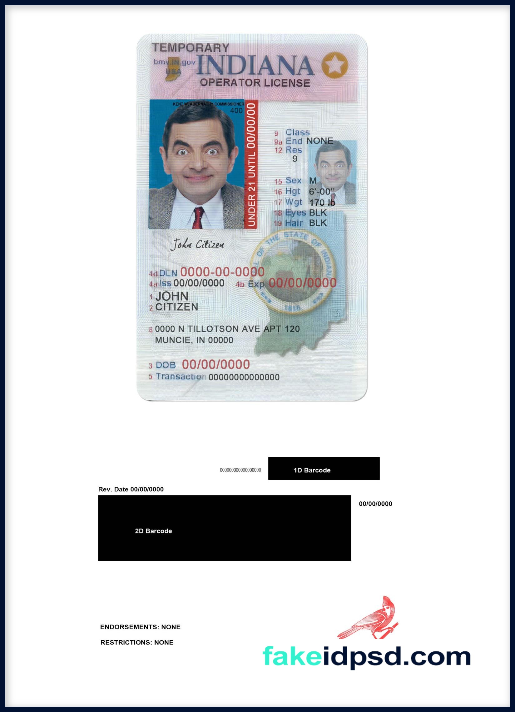 Indiana DL [USA IN NEW]
