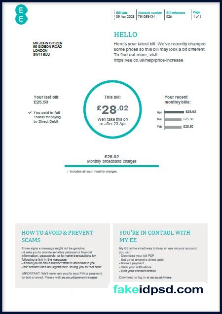 UK [ Utility Bill EE ]