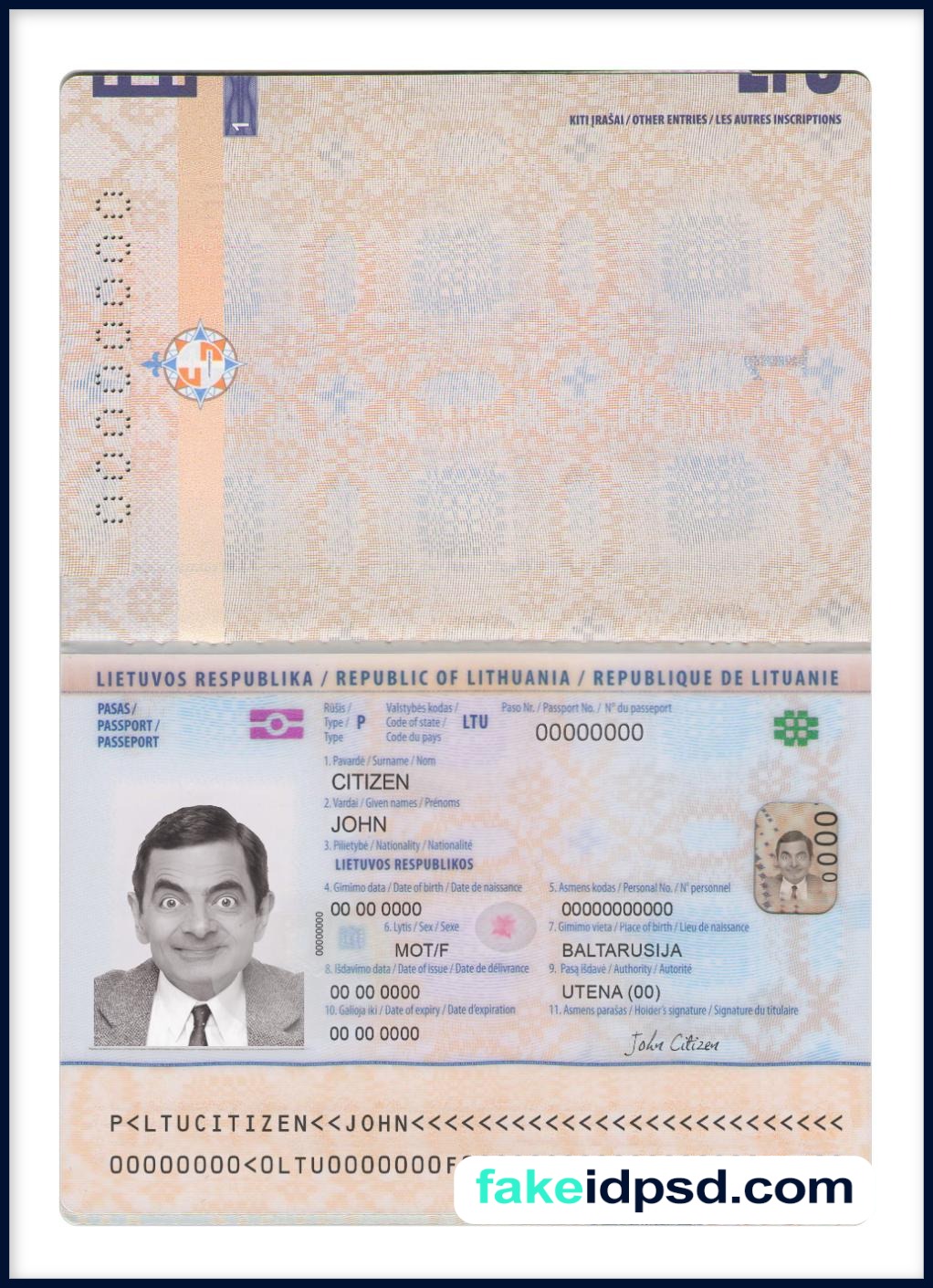 Lithuania real Pass PSD [NEW]