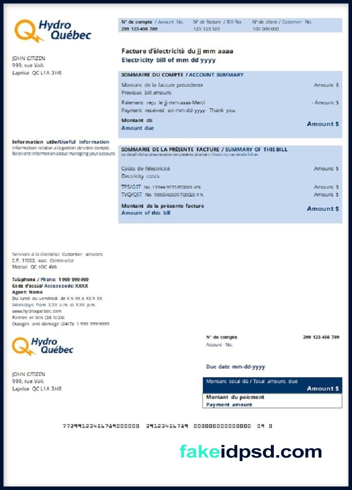 Bill [ Quebec ] Canada