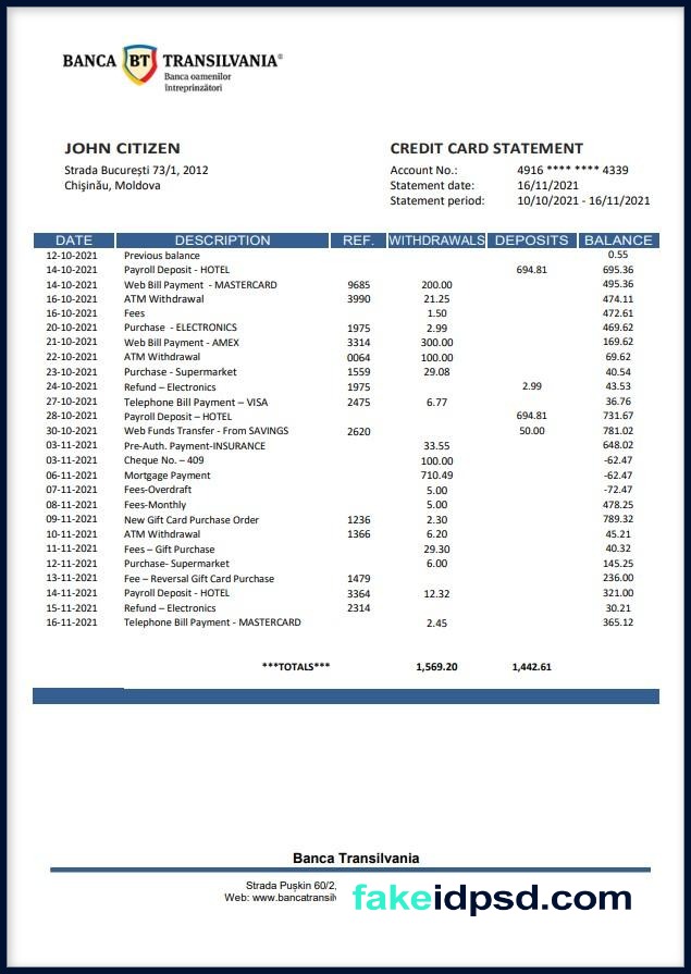 Statement [MDA] Comertbank